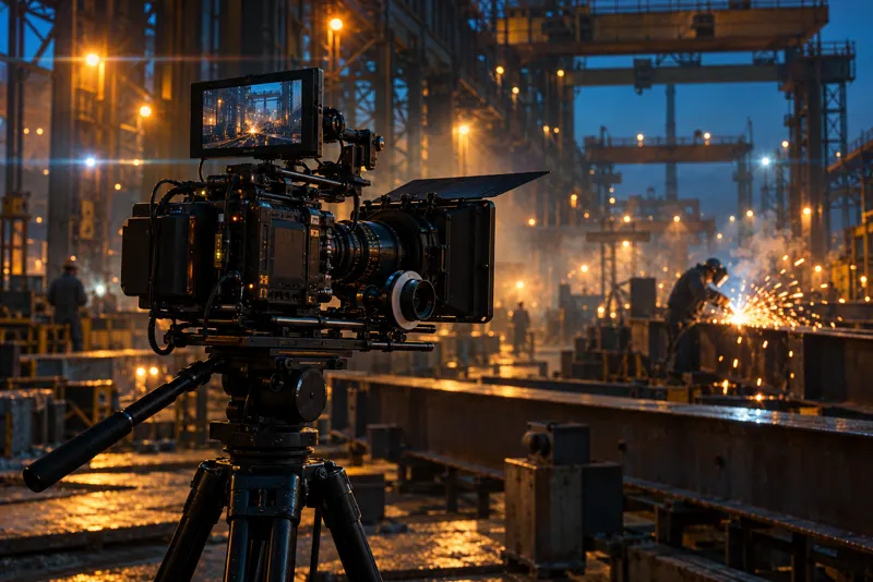 Un set cinematografico in azienda